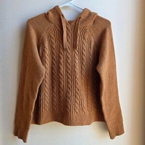 cupcakes & cashmere Brown Pullover Hooded Sweater Size Medium